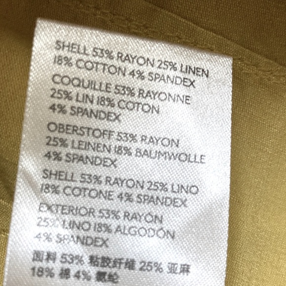 Maeve Linen Blend Crop Wide-Leg Pants Limelight Sz 29 - Picture 10 of 10